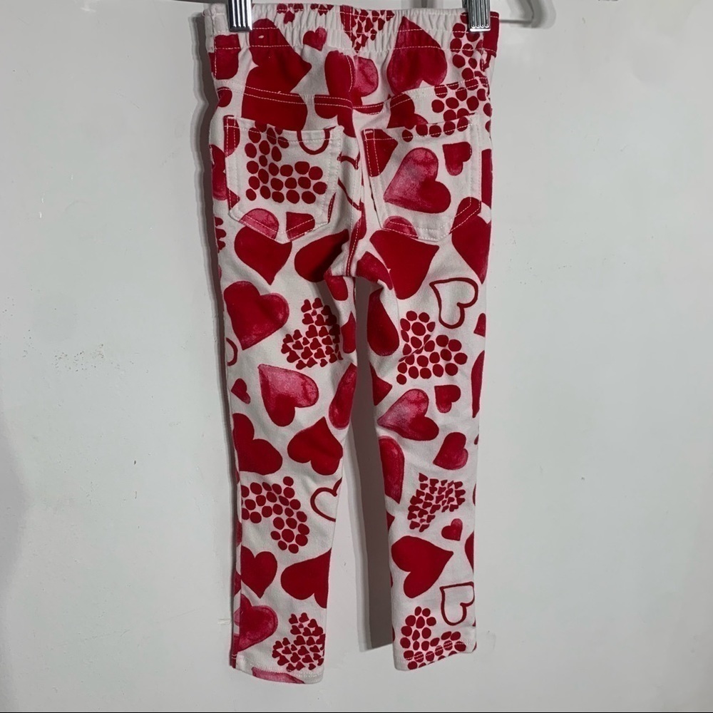 The children’s Place heart print red and white pull on style legging girls 4T - Picture 5 of 5